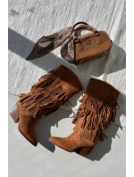 Zateplené Kobyly Dívčí Kobyly S Fringingem Camel Brivina Zateplené Kobyly Dívčí Kobyly S Fringingem Camel Brivina