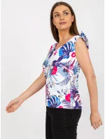 Dámský top WN TP 1482 4.67 bílý a tmavě modrý