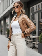 Dámská prošívaná bunda BASEBALL béžová FashionStreet TY2561