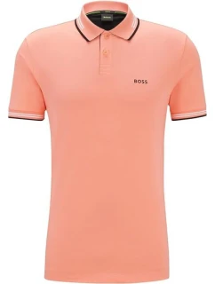Pánská polokošile BOSS Paul Open Red slim fit červená (50506193-649)