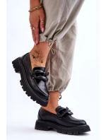 Kožené mokasínové boty Big Star LL274580 Černe