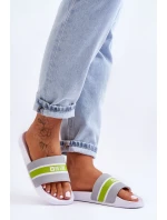 Lehké Pěnové Pantofle Big Star JJ274647 Bílá-Šedá Lehké Pěnové Pantofle Big Star JJ274647 Bílá-Šedá