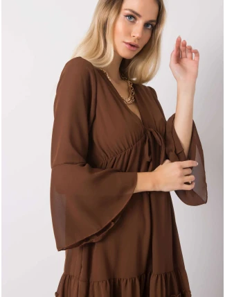 Šaty DHJ SK 10613B.07 hnědé Šaty DHJ SK 10613B.07 hnědé