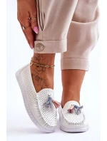 Dámské prolamované kožené mokasíny Bílé Lanzarot Dámské prolamované kožené mokasíny Bílé Lanzarot