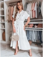 SUNNI LOVE lněné maxi šaty bílé FashionStreet EY2608