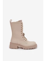 Dámské workery s přezkami Medvídek Srdce Béžové Iravine