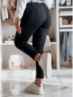 Dámské látkové chinos kalhoty s páskem ROSSALI navy blue FashionStreet UY2532