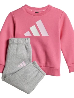 Dětské tepláky Adidas Essentials růžovo-šedé JY0303