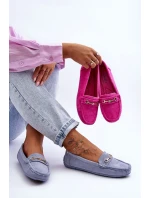 Dámské klasické semišové mokasíny modré Corinell