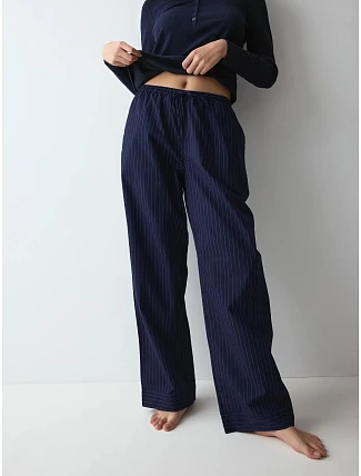 Kalhoty Mix & Match Trousers Poplin modré - TRIUMPH Kalhoty Mix & Match Trousers Poplin modré - TRIUMPH