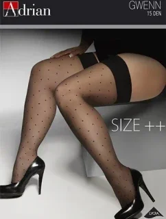 Samodržící punčochy Adrian Gwenn Size ++ 15 den