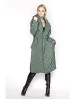 Zelená prošívaná bunda s límcem (AG8-8010) Zelená prošívaná bunda s límcem (AG8-8010)