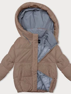 Tmavě béžová dámská sportovní bunda (3096)