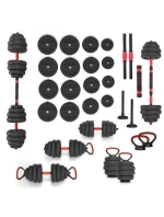 HMS SGN140 sada závaží 6v1 (činka, činky a kettlebell) 40 kg