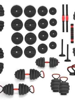 HMS SGN140 sada závaží 6v1 (činka, činky a kettlebell) 40 kg