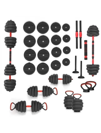 HMS SGN140 sada závaží 6v1 (činka, činky a kettlebell) 40 kg