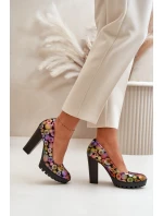 Kožené Lodičky Na Podpatku Maciejka 02629-39 Multikolor
