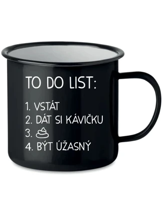 TO DO LIST: BÝT ÚŽASNÝ - černý plecháček 350 ml TO DO LIST: BÝT ÚŽASNÝ - černý plecháček 350 ml