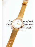 Dámské analogové hodinky Giorgio & Dario se kubickými zirkony zlatý