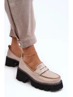 Dámské kožené mokasíny D&A MR870-32 béžové Dámské kožené mokasíny D&A MR870-32 béžové