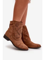 Dámské Nízké Botky S Výřezem Na Zip Hnědé Irinette Dámské Nízké Botky S Výřezem Na Zip Hnědé Irinette