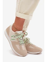 Dámské Tenisky Béžové s Ozdobným Šněrováním Henira