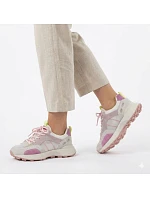 Dámské semišové kožené polobotky růžové Vinceza 66725