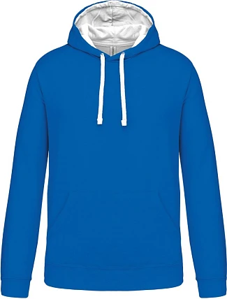 Kariban K 446 Kontrastní mikina s kapucí 20.K446 light royal blue/white