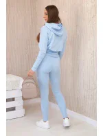 Sada s širokými žebry modrý