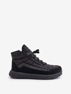 Zateplené Pánské Zimní Boty Šněrovací Progress PROGJ-24-153 Černé