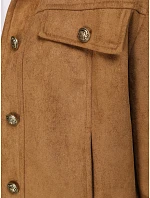 Dámská semišová krátká velbloudí bunda FashionStreet TY5660 Dámská semišová krátká velbloudí bunda FashionStreet TY5660