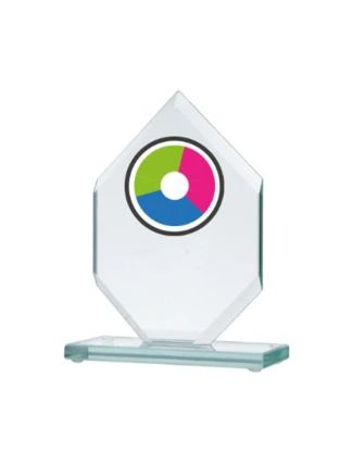 Skleněná trofej s barevným potiskem LuxorJet
