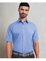 Premier PR 202 Popelínová košile s krátkým rukávem 39.0202 mid blue