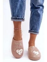 Lesklé dámské pantofle růžové Geraja