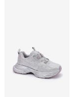 Dámské tenisky zdobené krystaly stříbrné Porrot