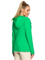 M691 Blejzr s kapucí a jedním knoflíkem - černý