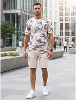 Pánské tričko s potiskem moro béžové FashionStreet NX2004R Pánské tričko s potiskem moro béžové FashionStreet NX2004R