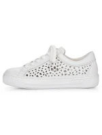Kožená pohodlná obuv Rieker W RKR641 white