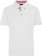 Daiber JN 716 Pánské piqué polo v tradičním krojovém stylu 02.0716 white/red white Daiber JN 716 Pánské piqué polo v tradičním krojovém stylu 02.0716 white/red white