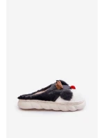 Dámské Kožené Pantofle S Motivem Sobů Černé Wistira