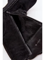 Dámské Workery s Ozdobným Prvkem Zateplené Černé Kalindra