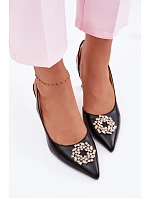 Sandály na podpatku s bižuterním ozdobením Vinceza 62277 Černé Sandály na podpatku s bižuterním ozdobením Vinceza 62277 Černé