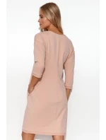 Denní teplákové šaty M779 béžové - Makadamia