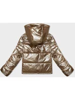 Béžová krátká dámská oversize bunda (5M3193-84) Béžová krátká dámská oversize bunda (5M3193-84)