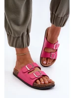Dámské sandály s přezkami Fuksie Oliena Dámské sandály s přezkami Fuksie Oliena