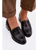 Dámské polobotky na klocku Vinceza 58625 Černé