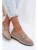 Dámské mokasíny z imitace semiše Vinceza Béžové