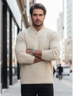 Pánský béžový svetr FashionStreet WX2258z