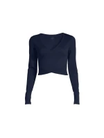 CASALL Bezešvé žebrované tričko s dlouhým rukávem core blue CASALL Bezešvé žebrované tričko s dlouhým rukávem core blue