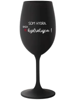 SOM HYDRA. RADA HYDRATUJEM! - čierny pohár na víno 350 ml SOM HYDRA. RADA HYDRATUJEM! - čierny pohár na víno 350 ml